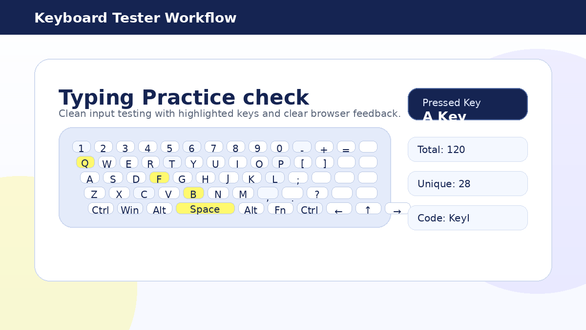 Keyboard Tester Game Style Practice for Faster Typing media image